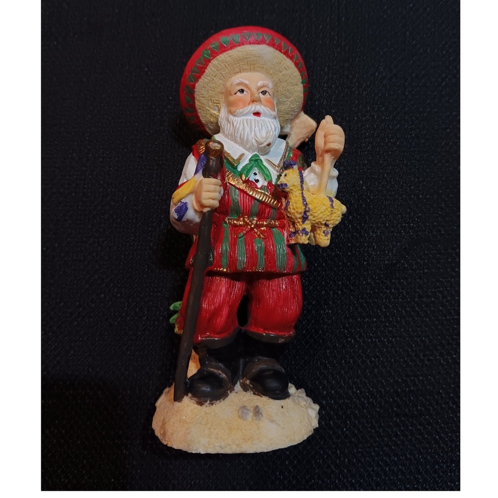 Vintage 1993 Pancho Navidad Mexican Santa Claus‎ Figurine Sombrero Guitar SC14